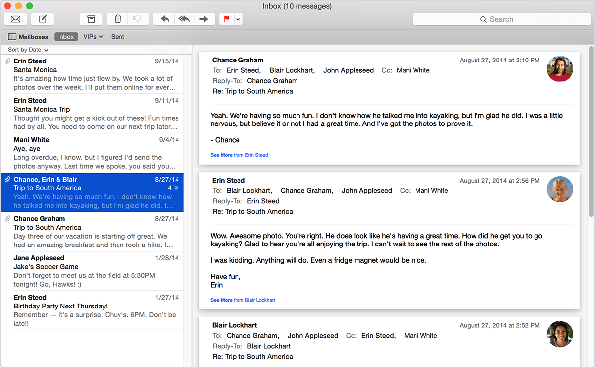 Mail for mac
